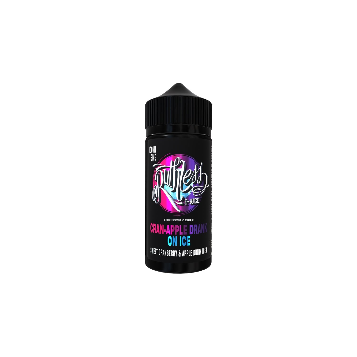 CRAN-APPLE DRANK ON ICE Ruthless Vapor Vape Juice - 100ml - Black Coral